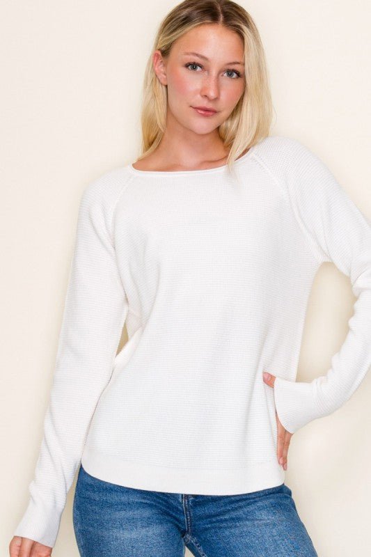Textured Waffle Long Sleeve - 3 Colors! - The Nines