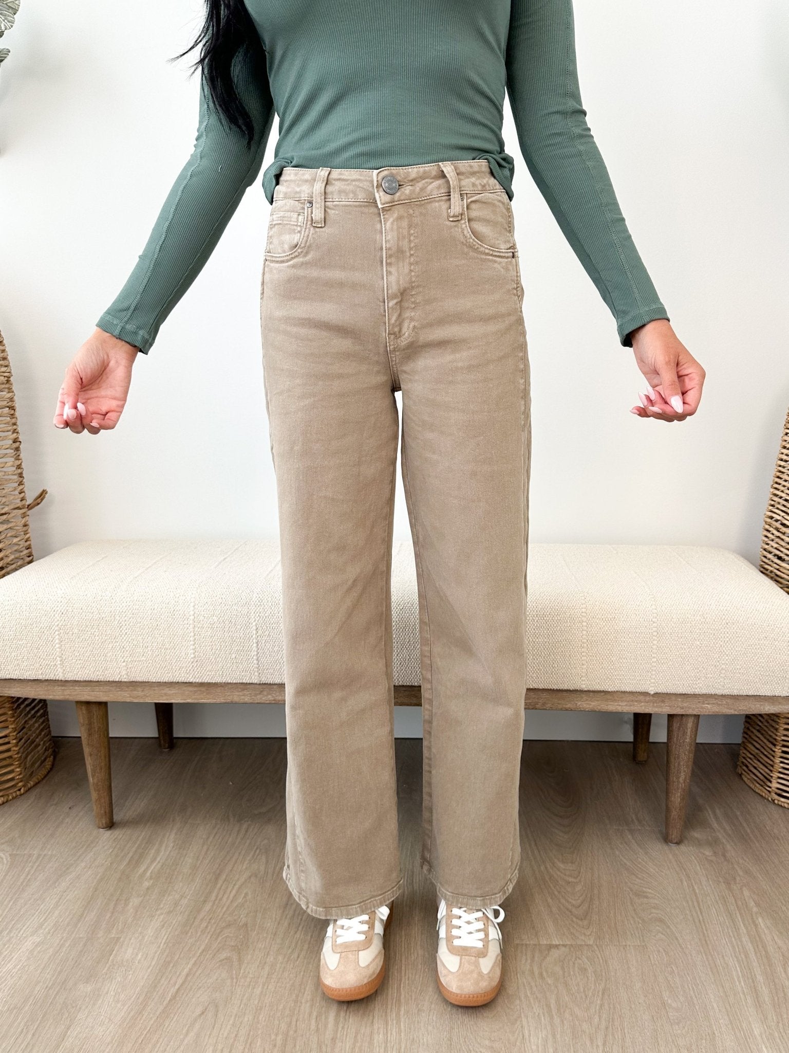 Meg High Rise Wide Leg Side Panel Jean - The Nines