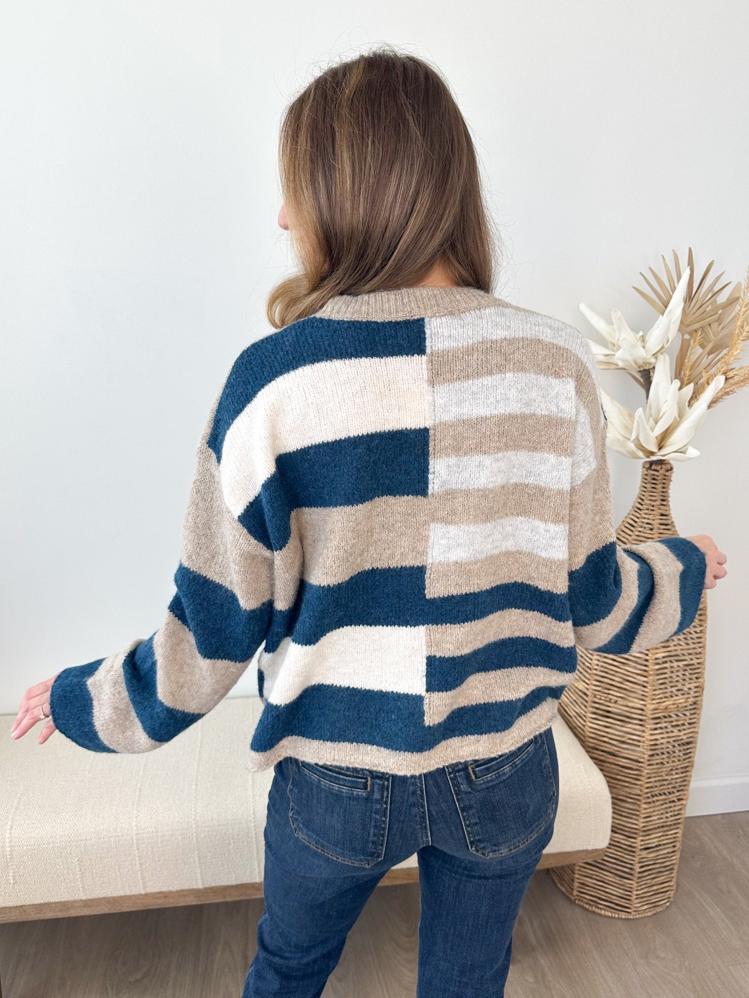 Wool Blend Color Block Sweater - 2 colors! - The Nines