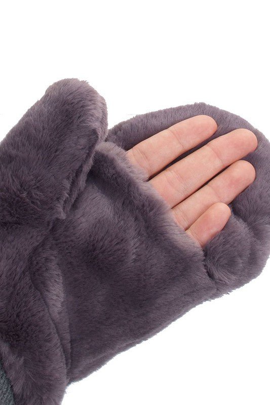 CC Faux Fur Mittens - 4 Colors! - The Nines