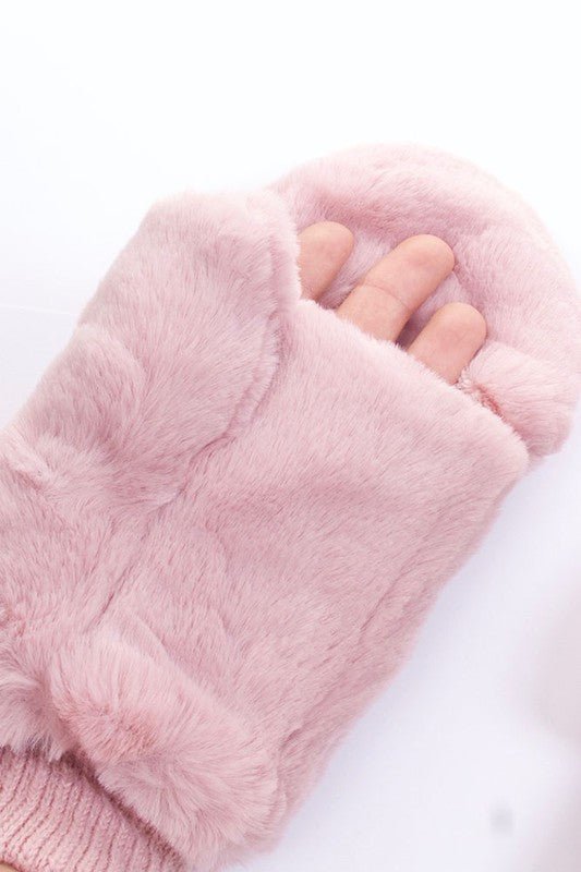 CC Faux Fur Mittens - 4 Colors! - The Nines