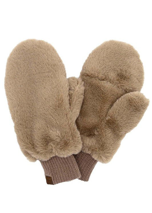 CC Faux Fur Mittens - 4 Colors! - The Nines