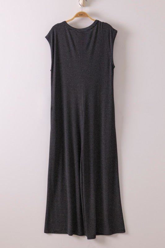 Black Button Down Jumpsuit - The Nines