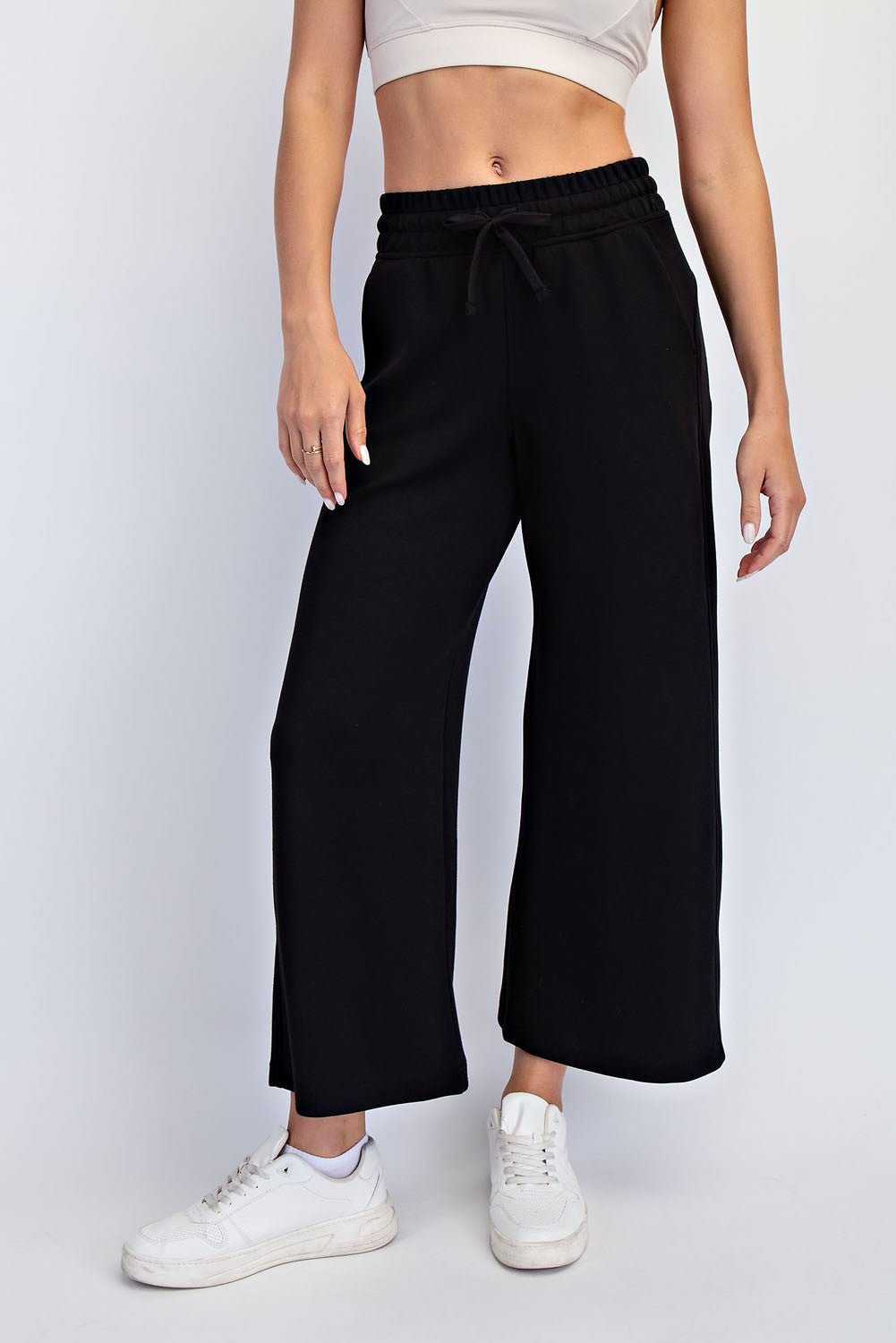 Scuba Cropped Wide Leg - 3 Colors! - The Nines