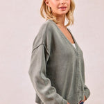 Vintage Olive Sweater Cardigan - The Nines