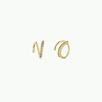 Pave Spiral Gold Earrings - The Nines