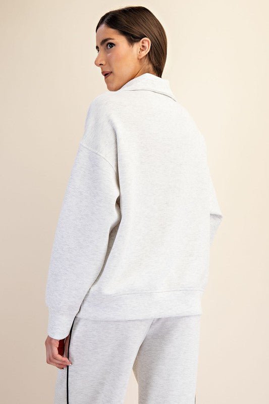 Light Heather Gray Quarter Zip - The Nines
