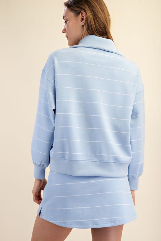 Scuba Striped Quarter Zip - 2 Colors! - The Nines