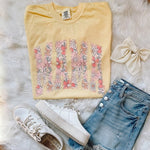 Floral Mama Graphic Butter Yellow Tee - The Nines