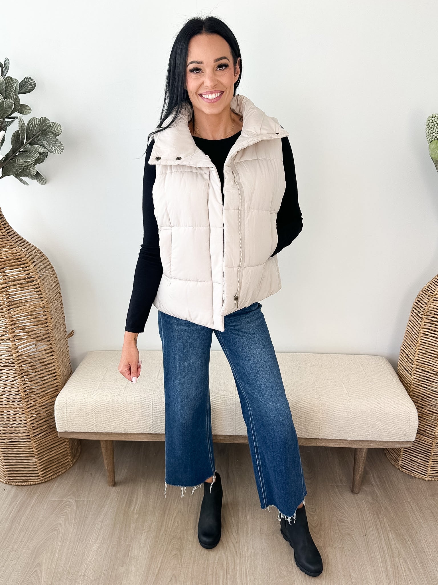 High Neck Puffer Vest - 3 colors! - The Nines