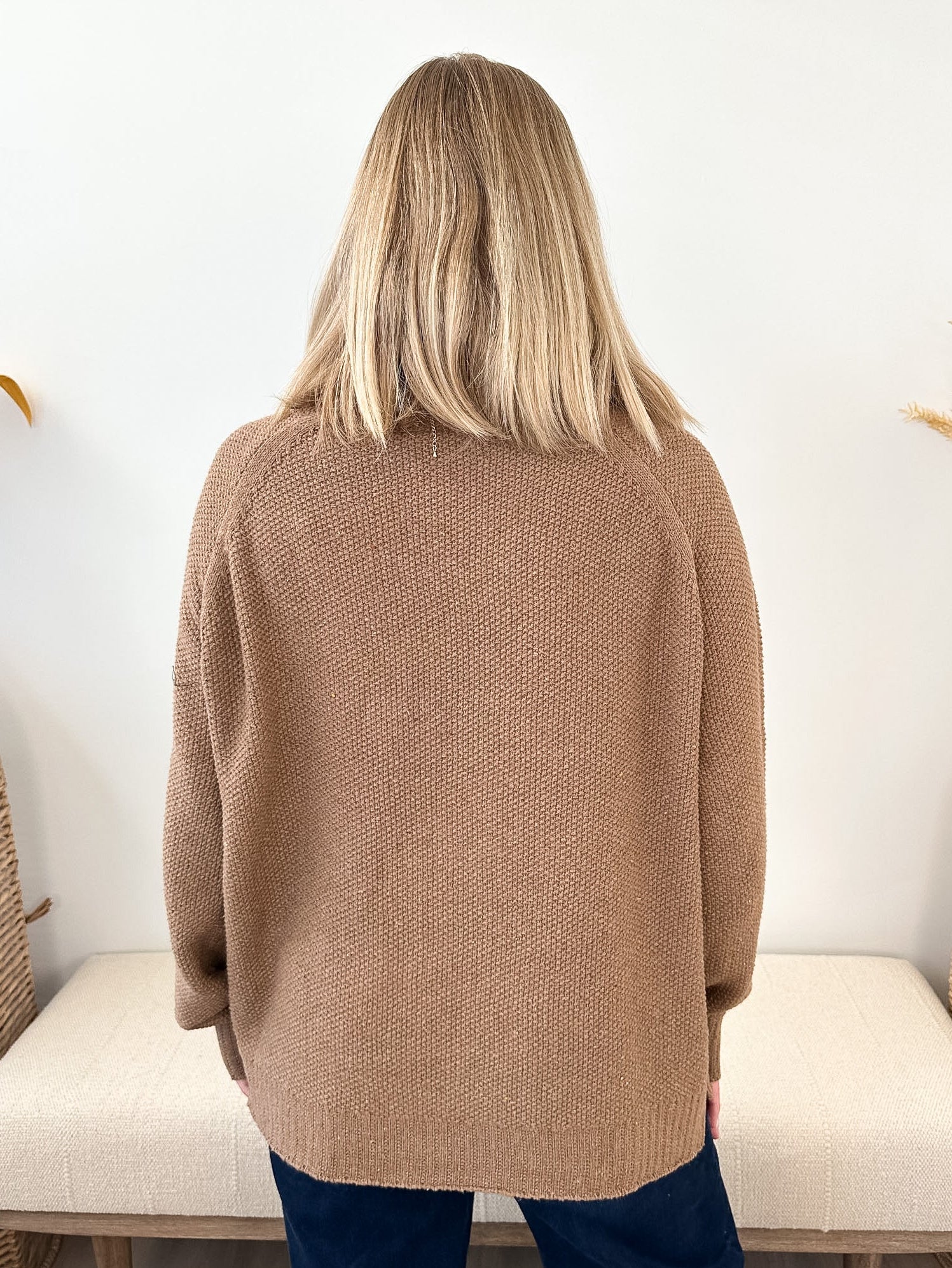 Textured Loose Turtleneck Sweater - 2 colors! - The Nines