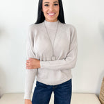 Diamond Mock Neck Dolman Sweater - The Nines