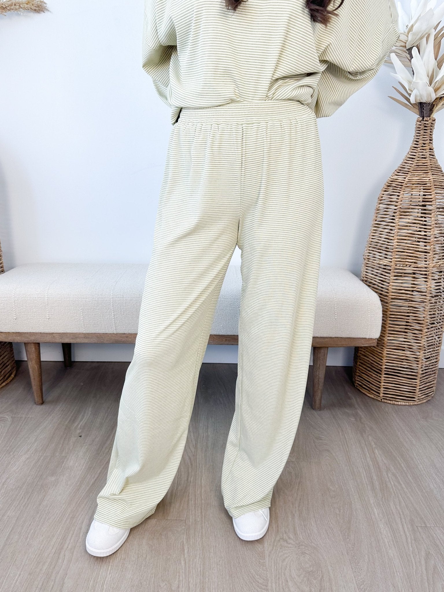 Kenzie Ribbed Striped Pants - 2 colors! - The Nines