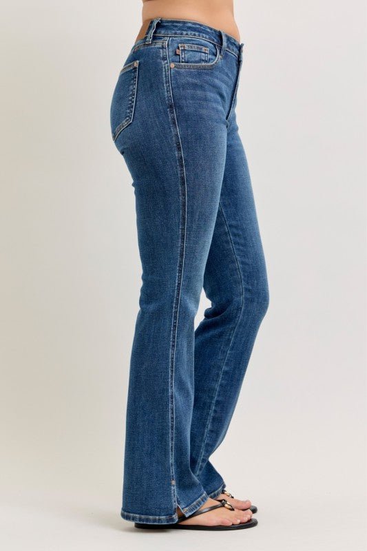 Judy Blue Mr. Bootcut Side Slit W/ Cell Phone Back Pocket - The Nines