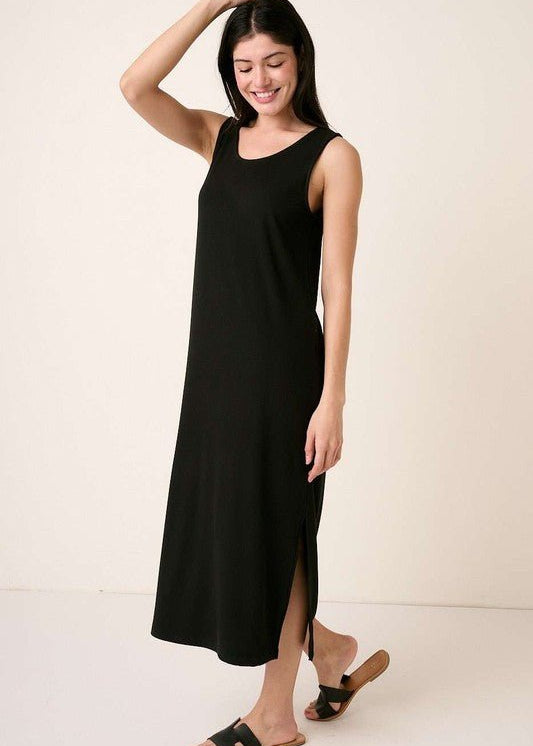 Ribbed Knit Tank Dress - 2 Colors! - The Nines