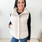 High Neck Puffer Vest - 3 colors! - The Nines
