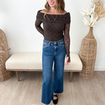 Lace Knit Off-Shoulder Bodysuit - The Nines