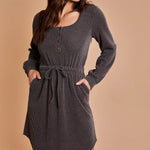 Be A Light Ribbed Pocket Dress - The Nines
