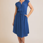 Beautiful in Blue Tie Waist Dress - FINAL SALE! - The Nines