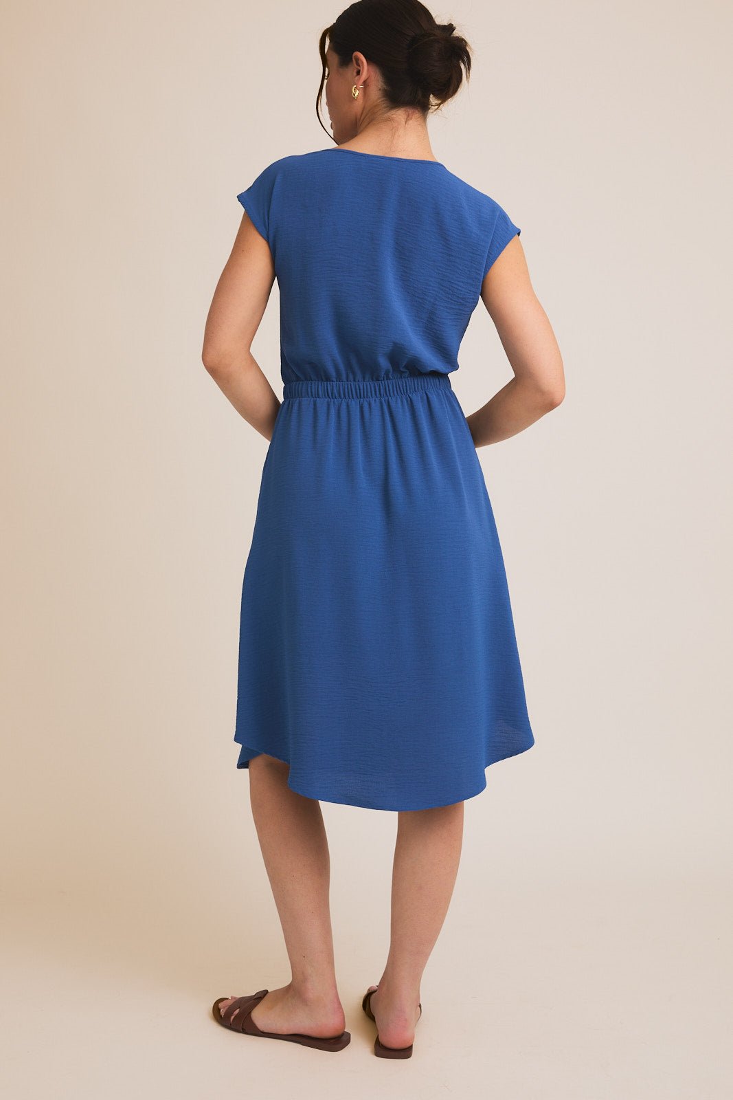 Beautiful in Blue Tie Waist Dress - FINAL SALE! - The Nines