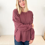 Exposed Seam Long Sleeve Top - The Nines