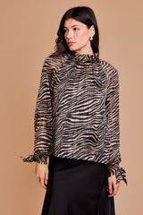 Animal Print Tie Back Top- FINAL SALE