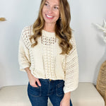 Shimmer Open Knit Sweater - The Nines