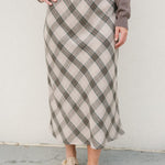 Plaid Midi Skirt - The Nines