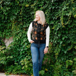 Black Floral Vest - The Nines