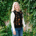 Black Floral Vest - The Nines