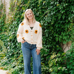 Sunflower Embroidered Cardigan - The Nines