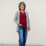 Gray Multicolor Cardigan - The Nines