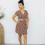 Geo Print Belted Dress - The Nines