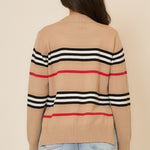 Anna Striped Mocha Sweater - The Nines