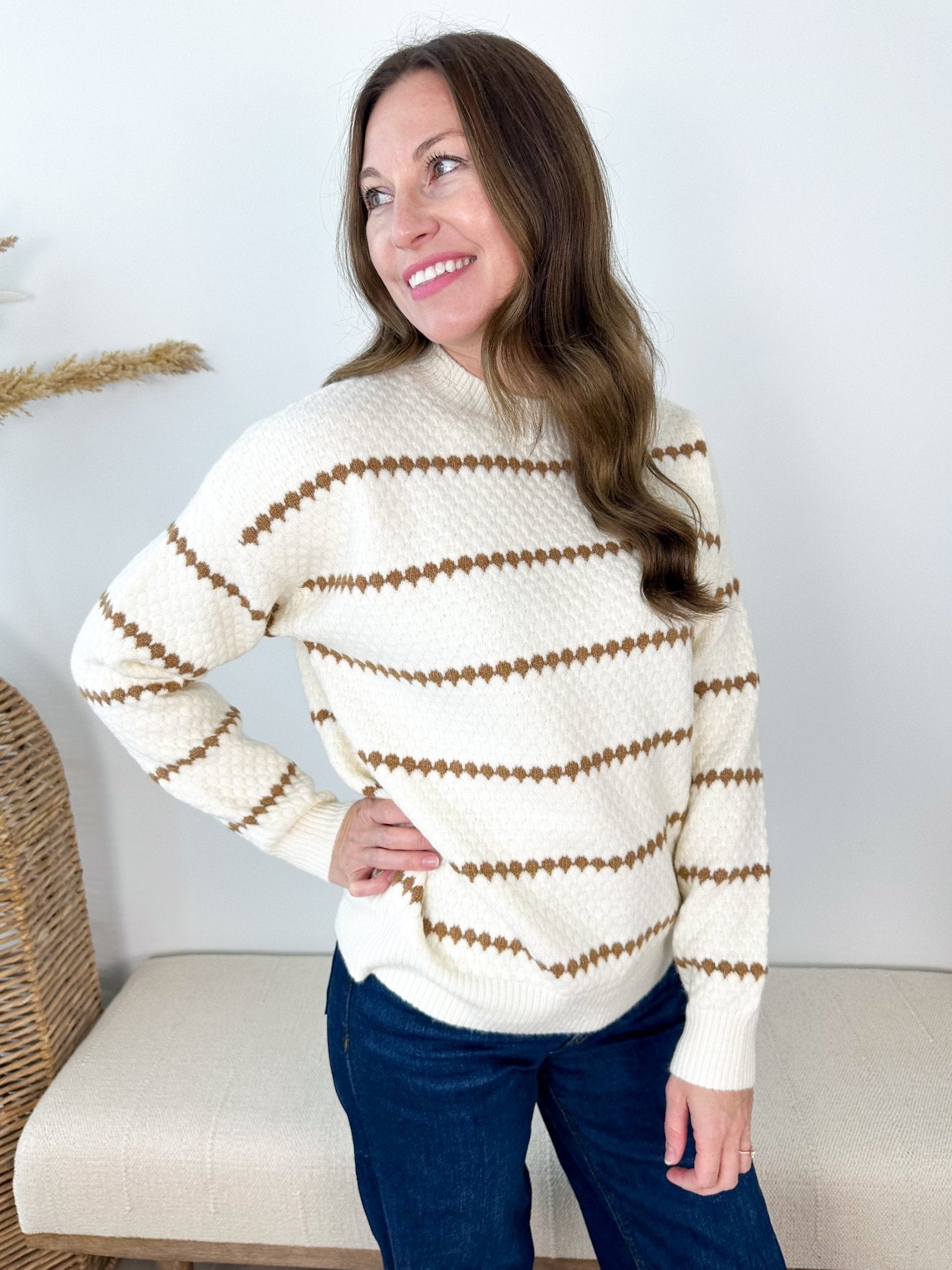 Cozy Little Striped Sweater - 2 colors! - The Nines