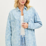 Risen Floral Light Denim Shirt - The Nines