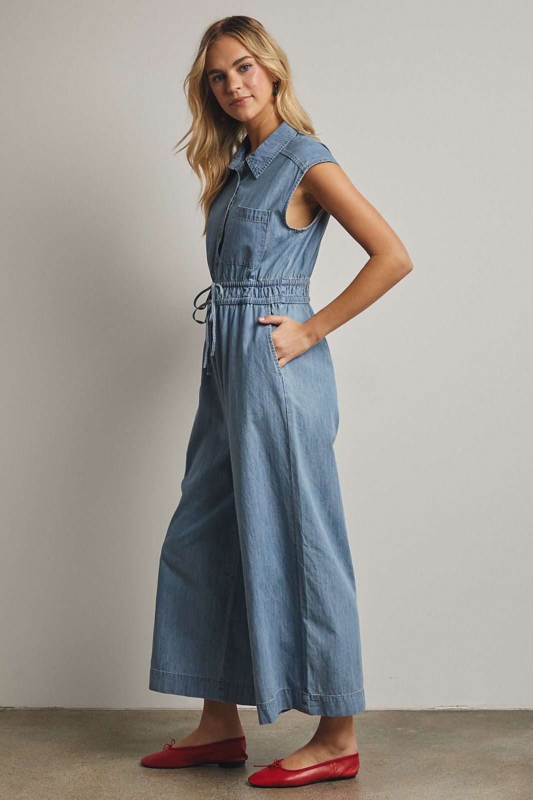 Kaelie Denim Jumpsuit - The Nines