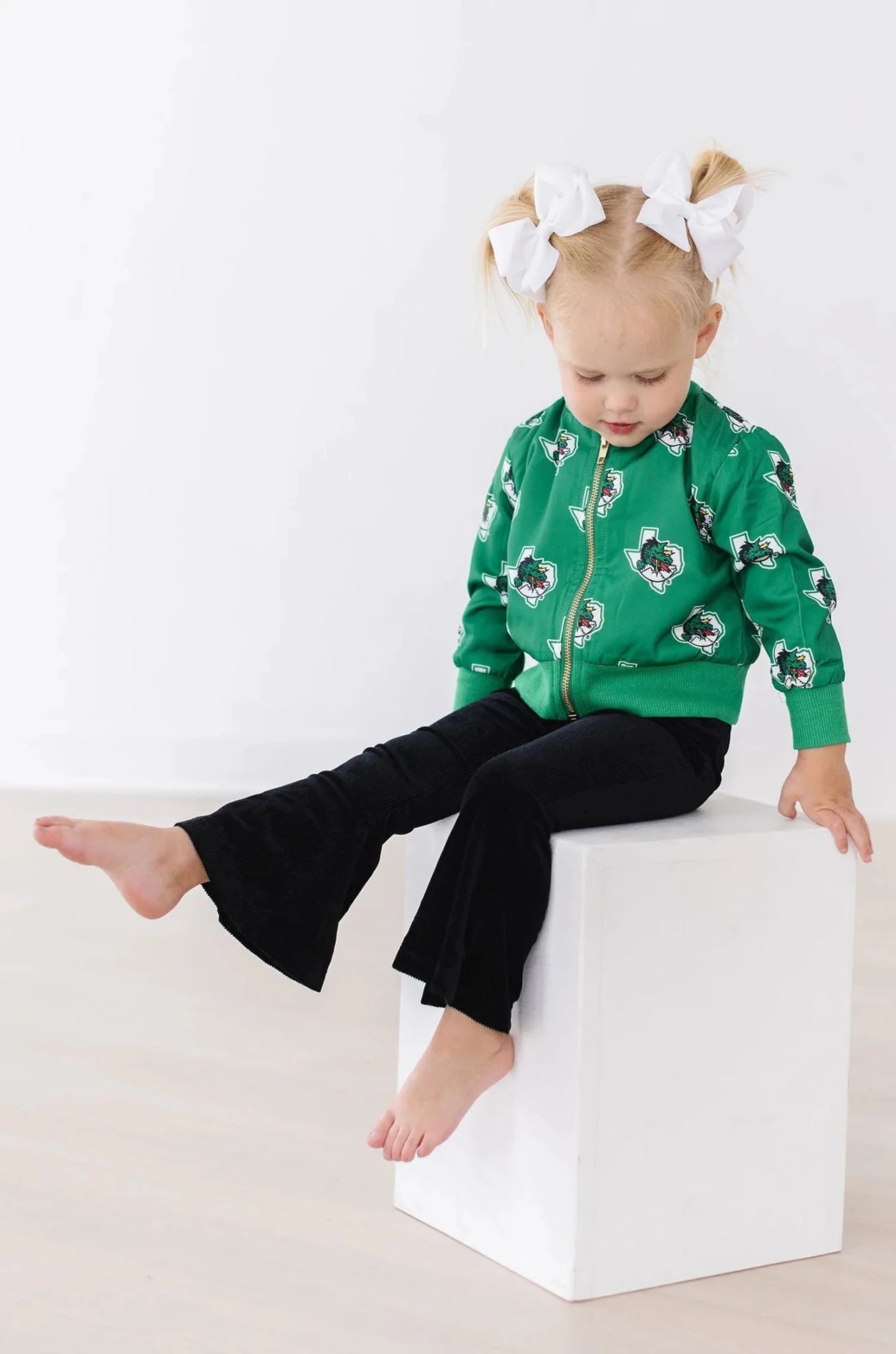 Black Ribbed Velvet Bell Bottoms - The Nines