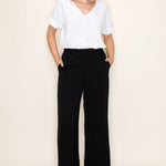 Black Elastic Waist Pants - The Nines
