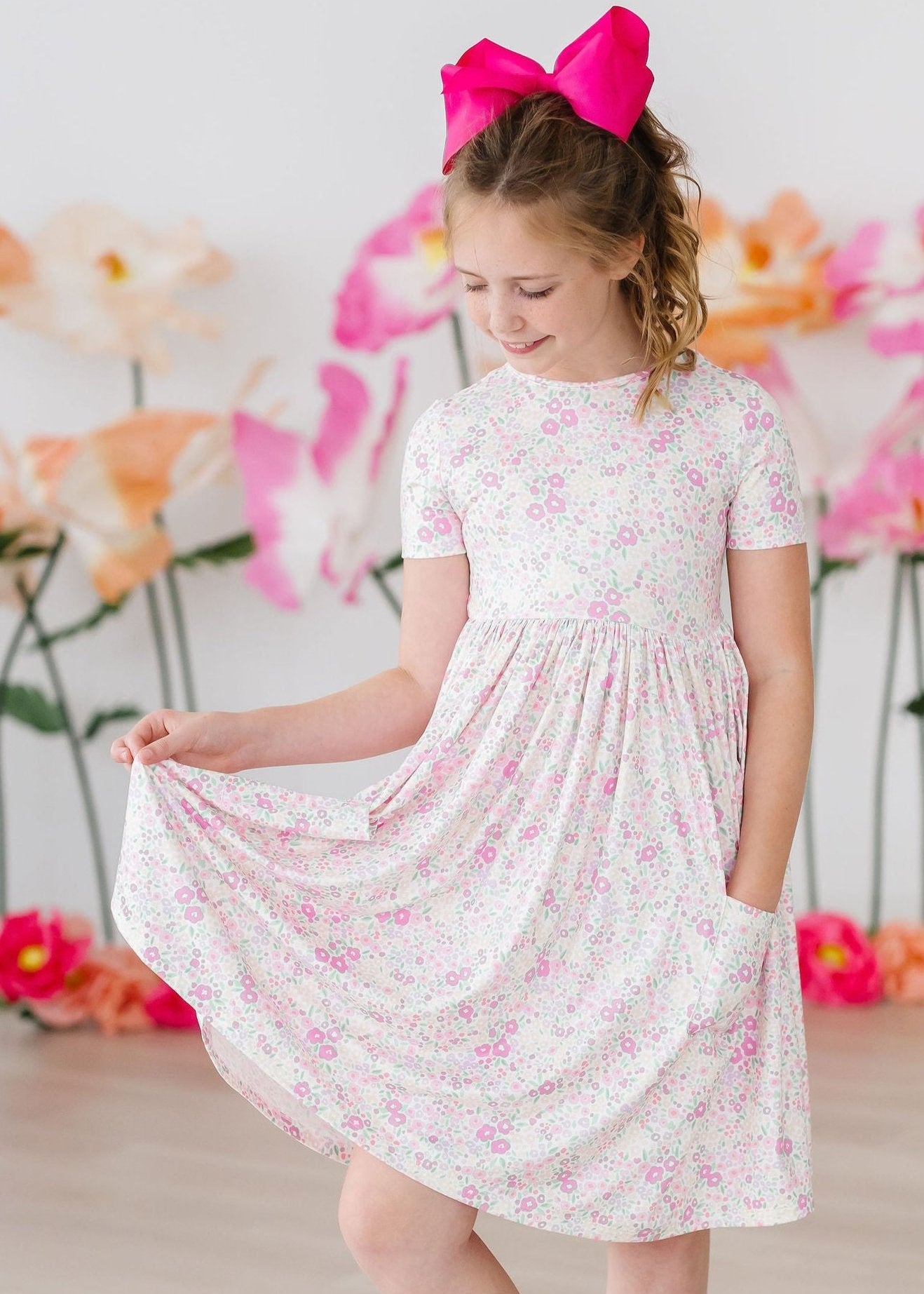 Blooming Beauty Buttery Soft Pocket Twirl Dress - The Nines