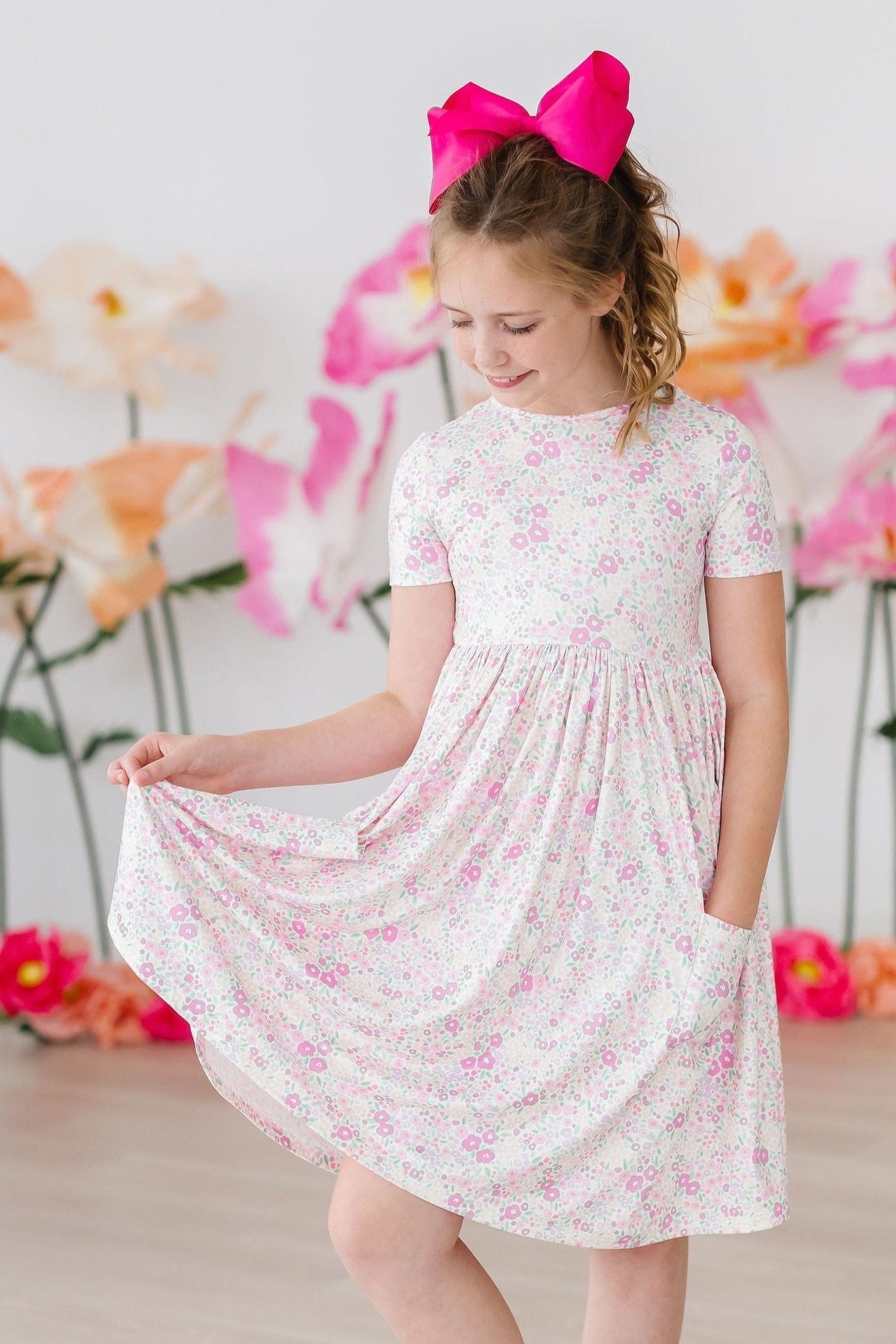 Blooming Beauty Buttery Soft Pocket Twirl Dress - The Nines