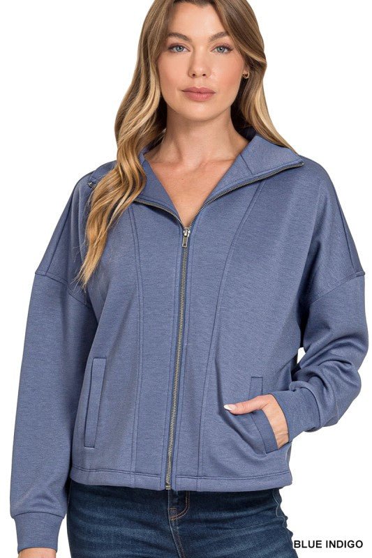 Blue Indigo Scuba Jacket - The Nines