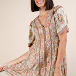 Boho Blossom Button Dress - 2 colors! - The Nines