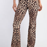 Brown & Black Animal Print Butter Flare Leggings - The Nines