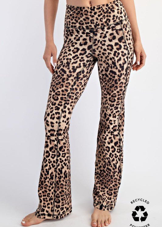 Brown & Black Animal Print Butter Flare Leggings - The Nines