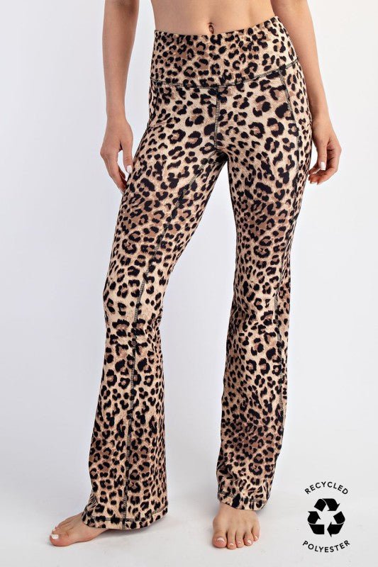 Brown & Black Animal Print Butter Flare Leggings - The Nines