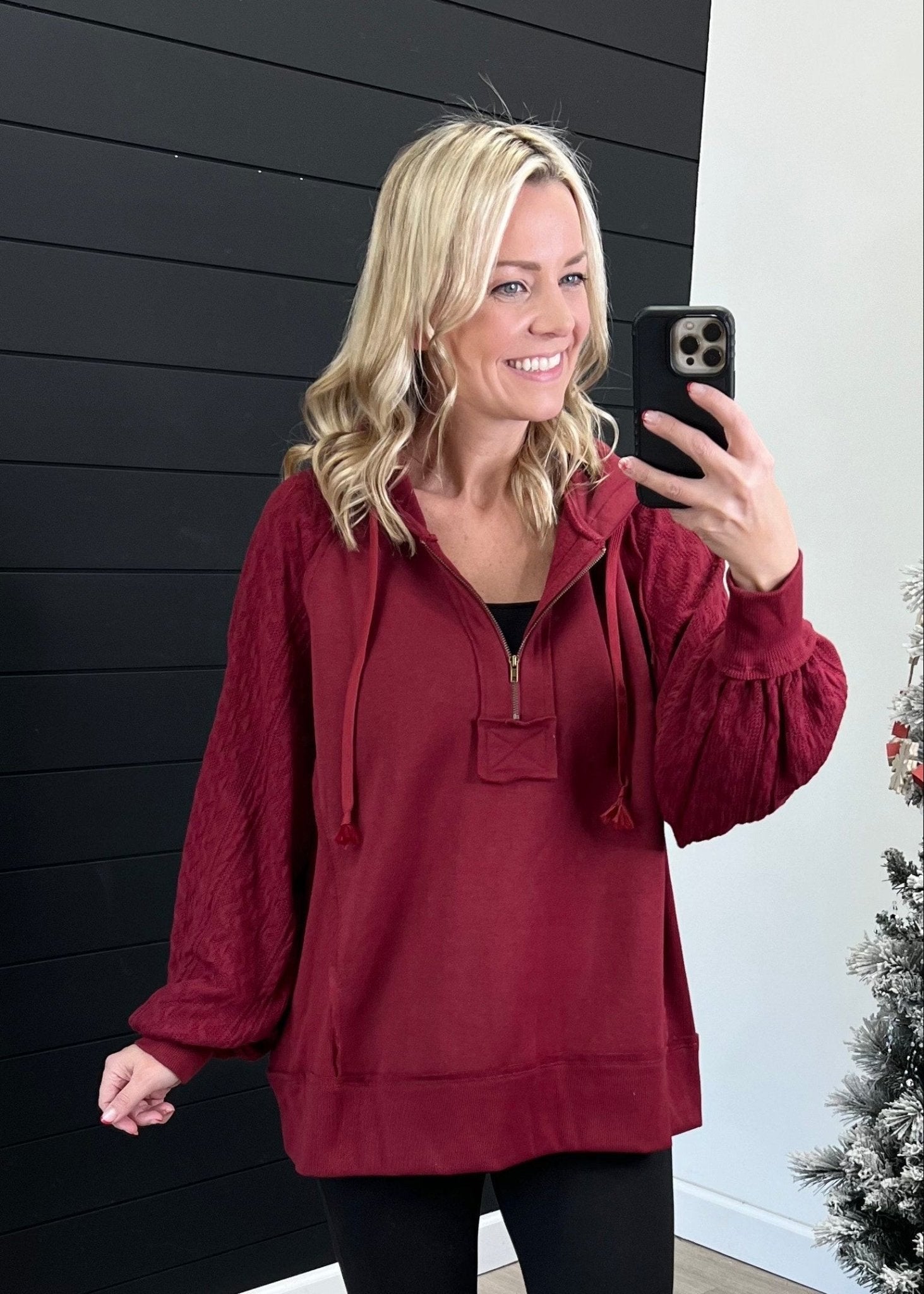 Cable Sleeve French Terry Hoodie - 2 Colors! - The Nines