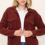 Sherpa Lined Corduroy Shacket - 3 Colors! - The Nines