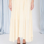 Butter Yellow Striped Skirt - The Nines