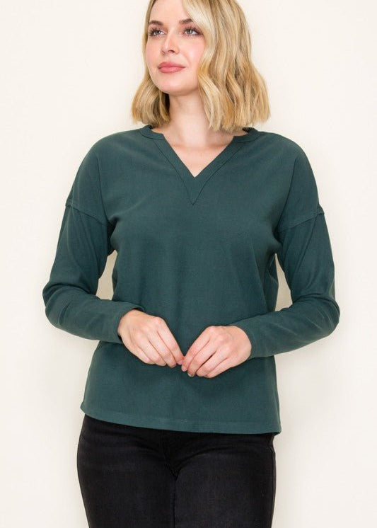 Buttery Soft V - neck Pullover - 2 Colors! - The Nines